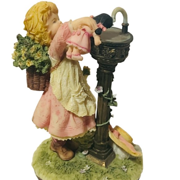 Lauras Attic Figurine Enesco birthday gift vtg sculpture Dolly Needs Drink doll